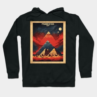 Pyramids of Giza Egypt Vintage Travel Tourism Hoodie